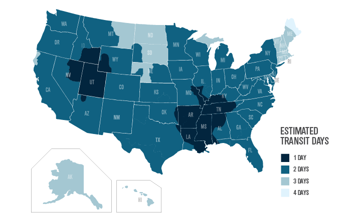 update shipping map