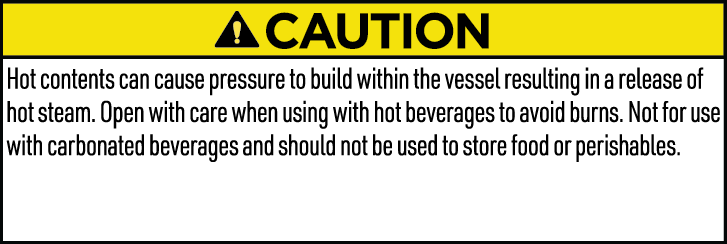 Warning Label Rambler® Travel Mug with StrongHold™ Lid